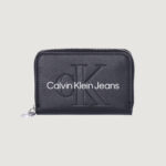 Portafoglio piccolo Calvin Klein SCULPTED MED ZIP AROUND MONO Nero - Foto 1