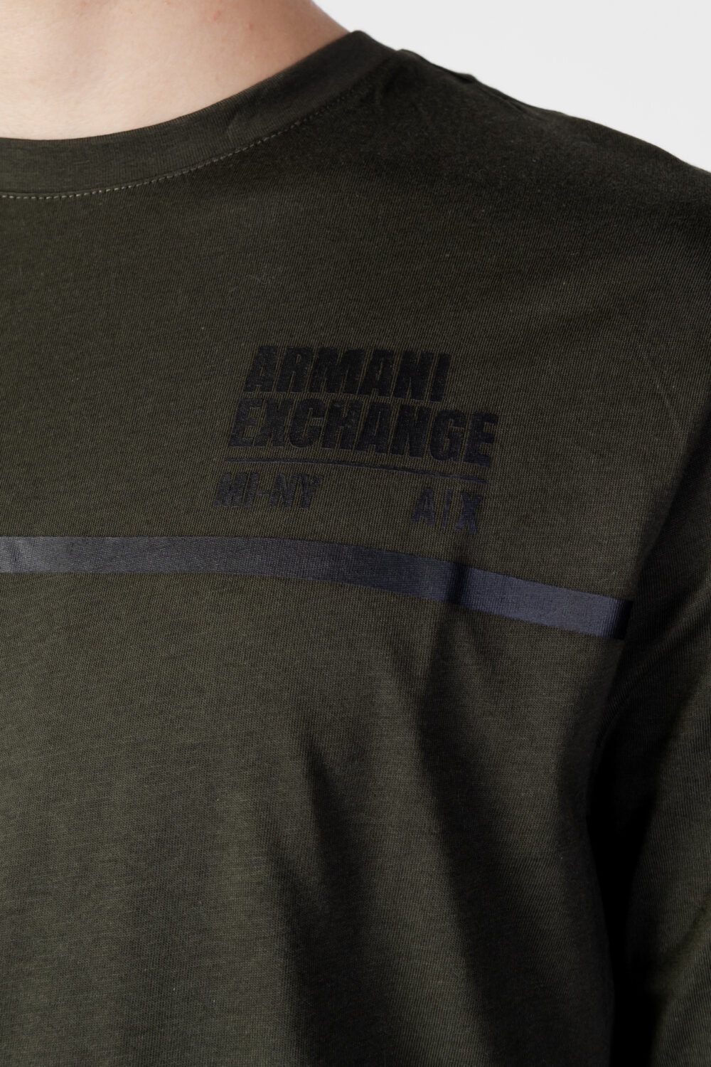 T-shirt manica lunga Armani Exchange T-SHIRT 6LZTFD ZJ8EZ Verde Oliva - Foto 2