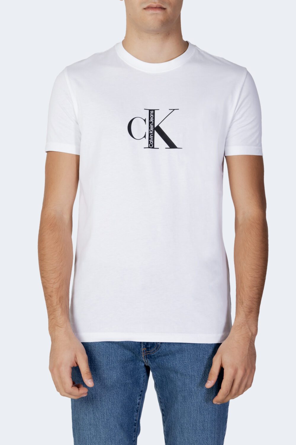 T-shirt Calvin Klein Jeans CK INSTITUTIONAL TEE Bianco - Foto 1