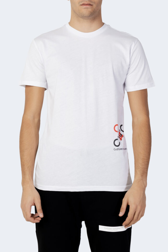 T-shirt Cnc Costume National LOGO BASSO Bianco – 101064