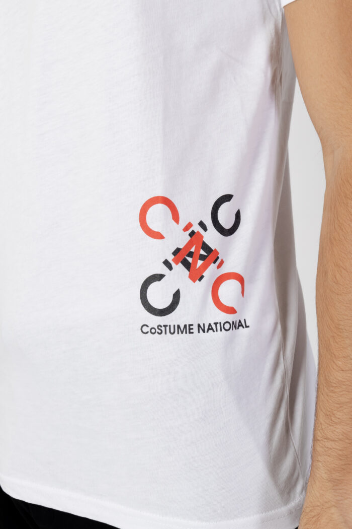 T-shirt Cnc Costume National LOGO BASSO Bianco – 101064
