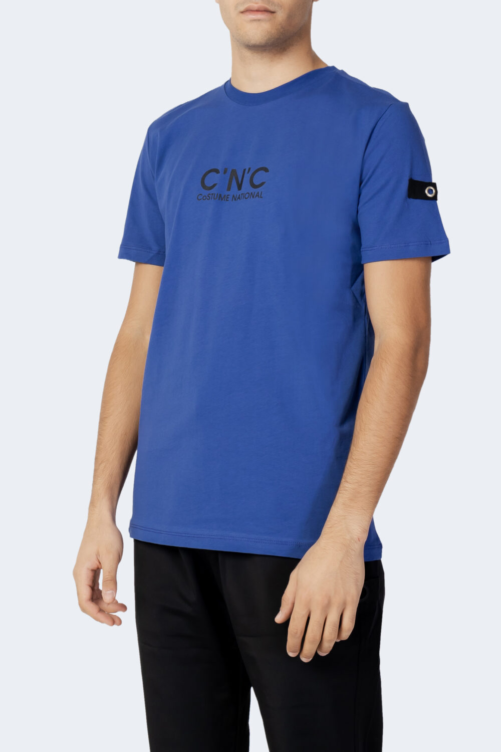 T-shirt CNC Costume National LOGO Blu - Foto 1