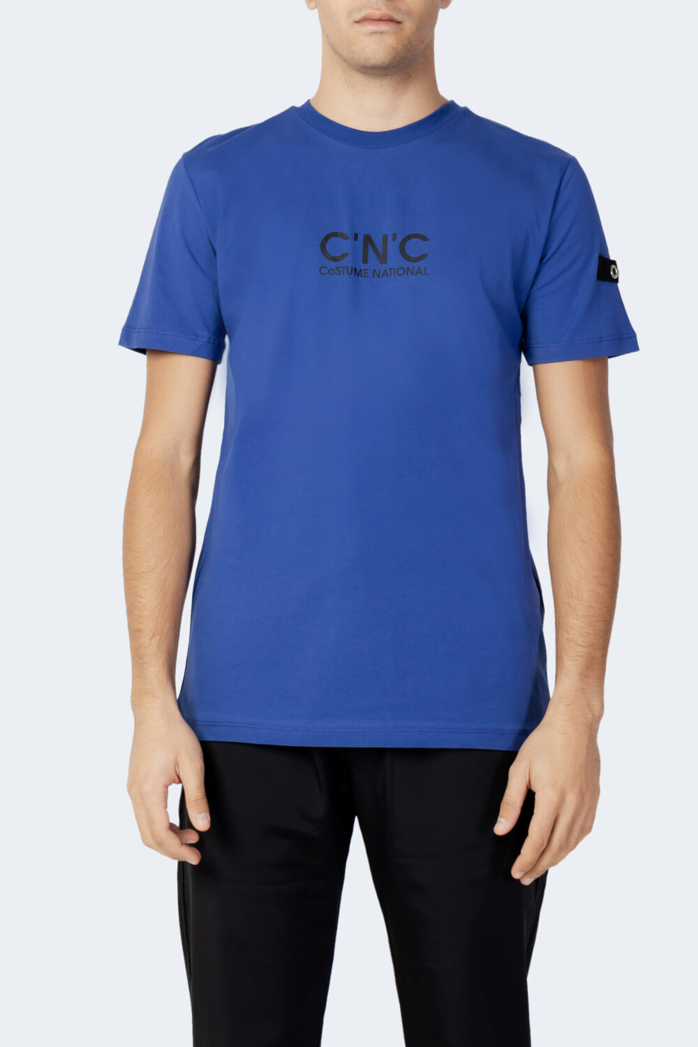 T-shirt CNC Costume National LOGO Blu - Foto 5
