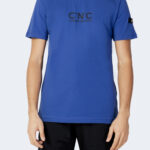 T-shirt CNC Costume National LOGO Blu - Foto 5