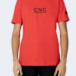 T-shirt CNC Costume National LOGO Rosso - Foto 1