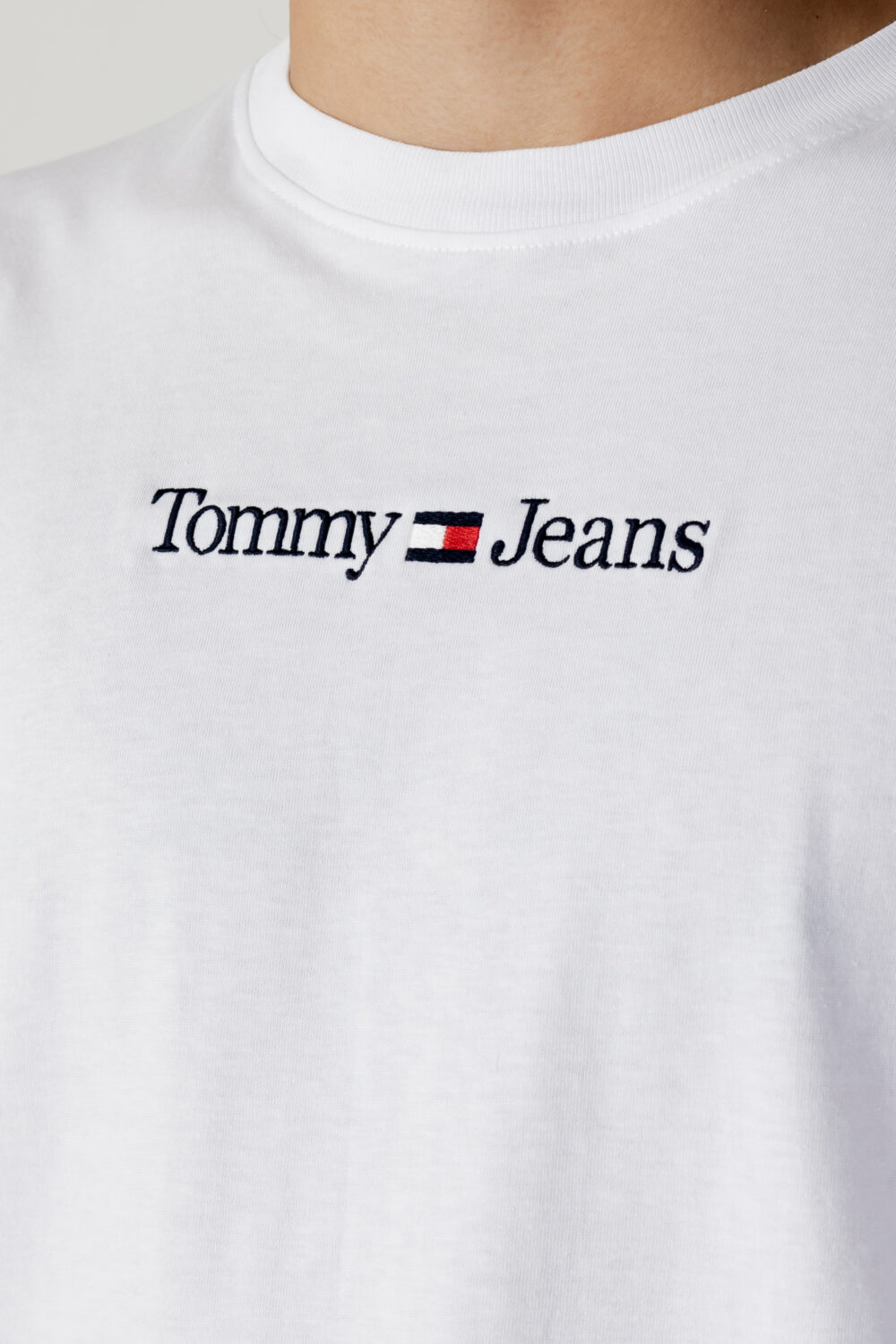 T-shirt Tommy Hilfiger Jeans TJM CLASSIC LINEAR L Bianco - Foto 2