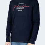 T-shirt manica lunga Jack Jones JORFERRY TEE LS CREW NECK FST Blu - Foto 1