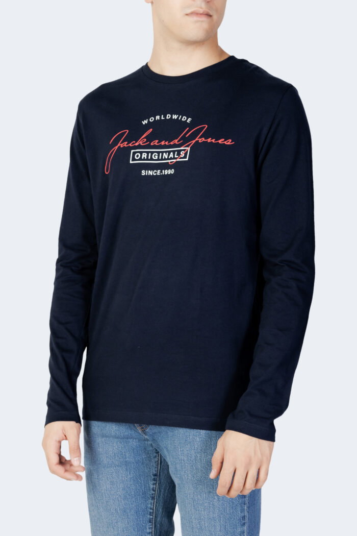 T-shirt manica lunga Jack Jones JORFERRY TEE LS CREW NECK FST Blu – 91163