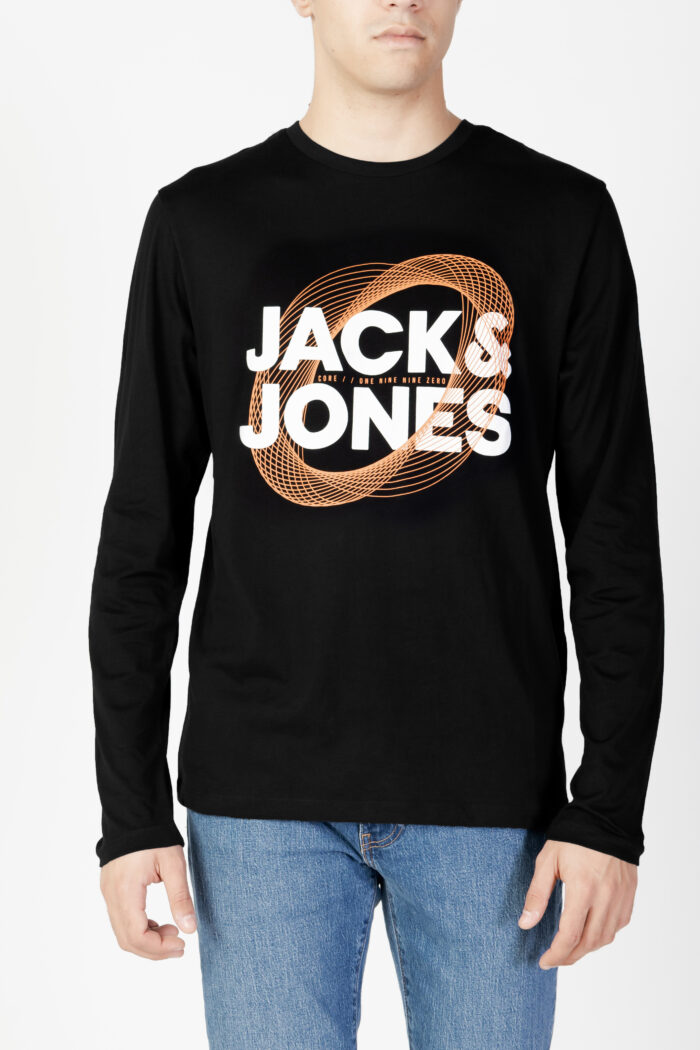 T-shirt manica lunga Jack Jones JCOLUCA TEE LS CREW NECK FST Nero – 91152
