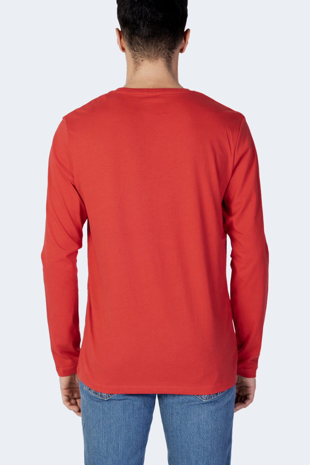 T-shirt manica lunga Jack Jones JORFERRY TEE LS CREW NECK FST Rosso - Foto 3