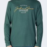 T-shirt manica lunga Jack Jones JORFERRY TEE LS CREW NECK FST Verde - Foto 1