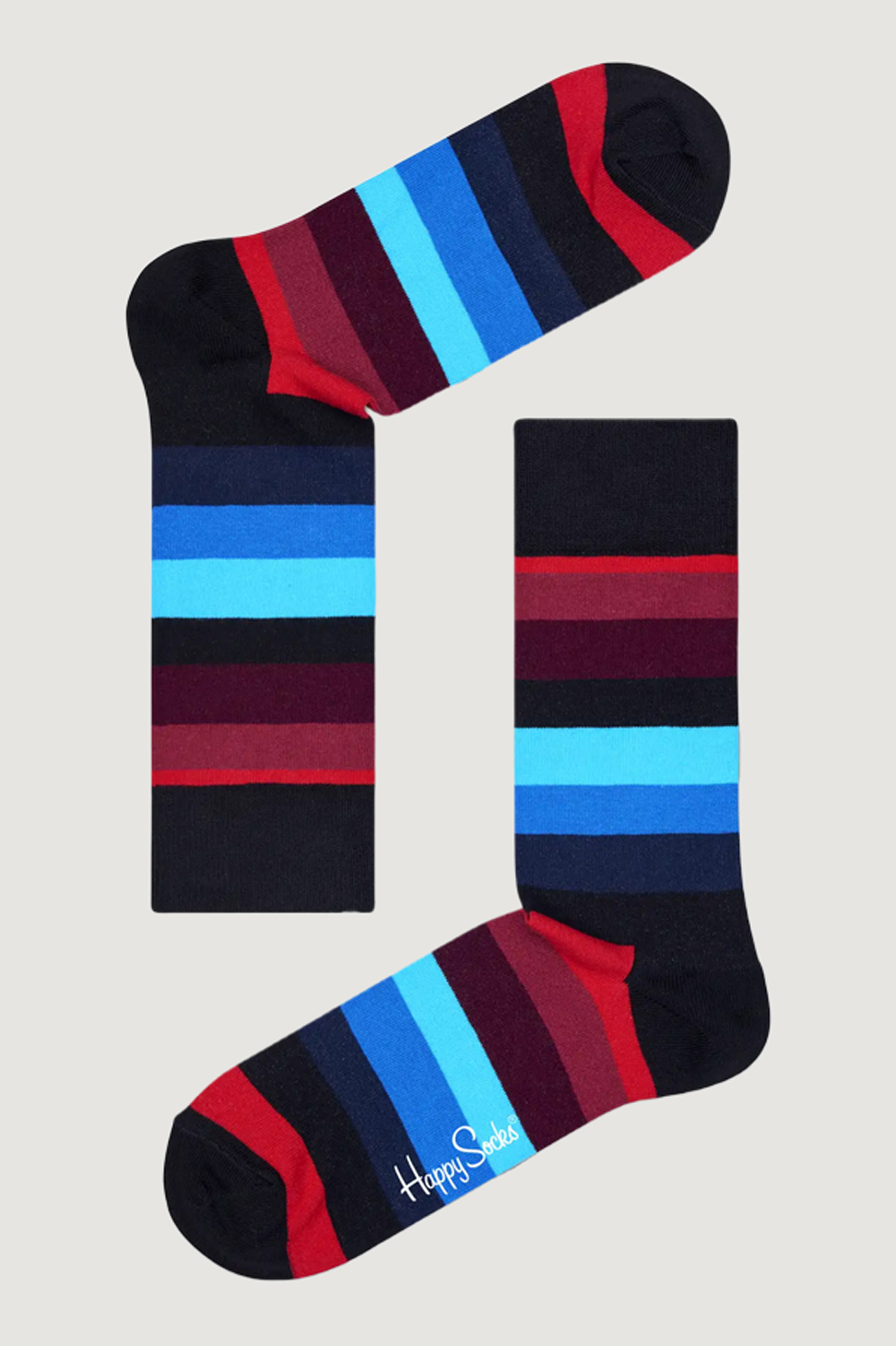 Calzini Lunghi Happy Socks STRIPE SOCK Nero - Foto 1