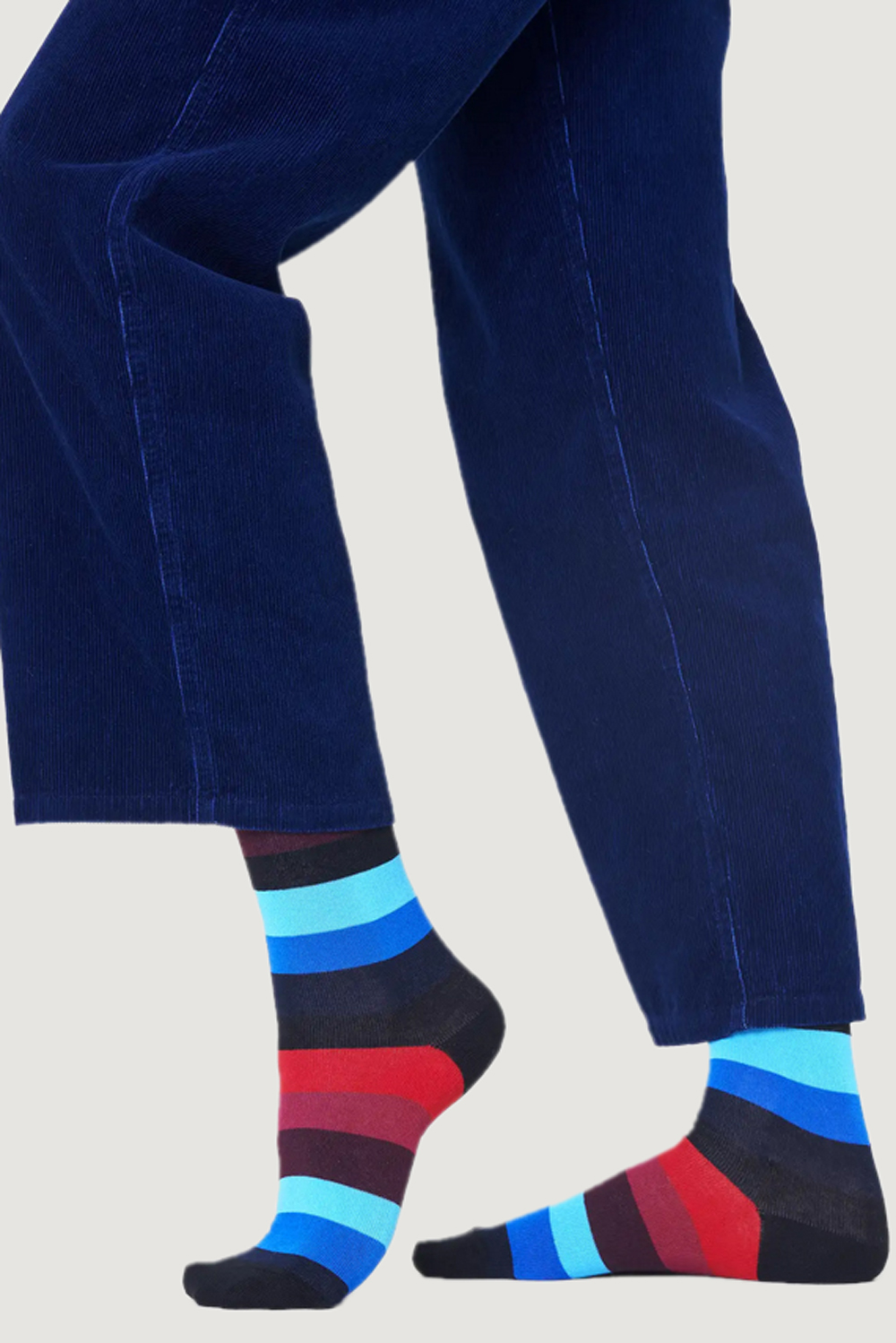 Calzini Lunghi Happy Socks STRIPE SOCK Nero - Foto 3