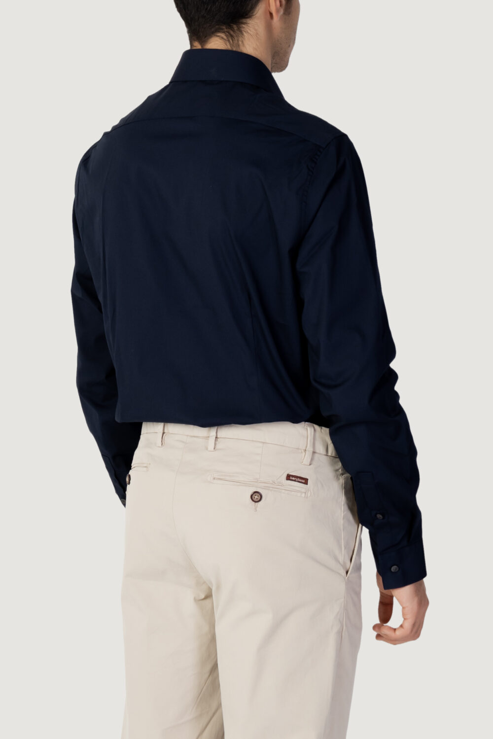 Camicia manica lunga Calvin Klein POPLIN STRETCH SLIM Blu - Foto 4