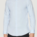 Camicia manica lunga Calvin Klein POPLIN STRETCH SLIM Celeste - Foto 1