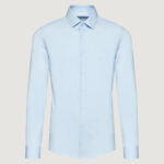 Camicia manica lunga Calvin Klein POPLIN STRETCH SLIM Celeste - Foto 3