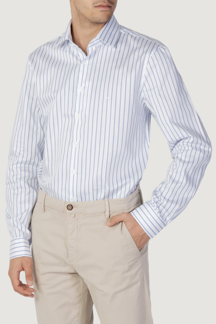 Camicia manica lunga Calvin Klein TWILL STRIPE FITTED Celeste – 102831