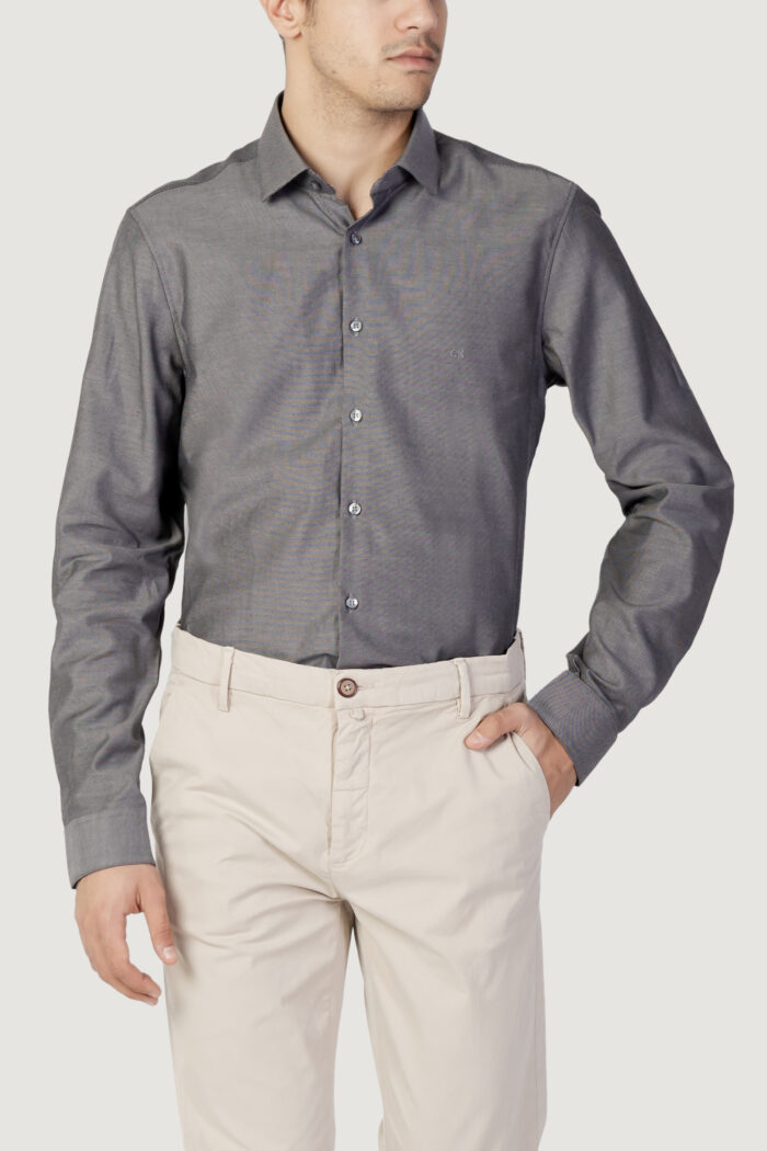 Camicia manica lunga Calvin Klein STRUCTURE CONTRAST S Grigio – 102829