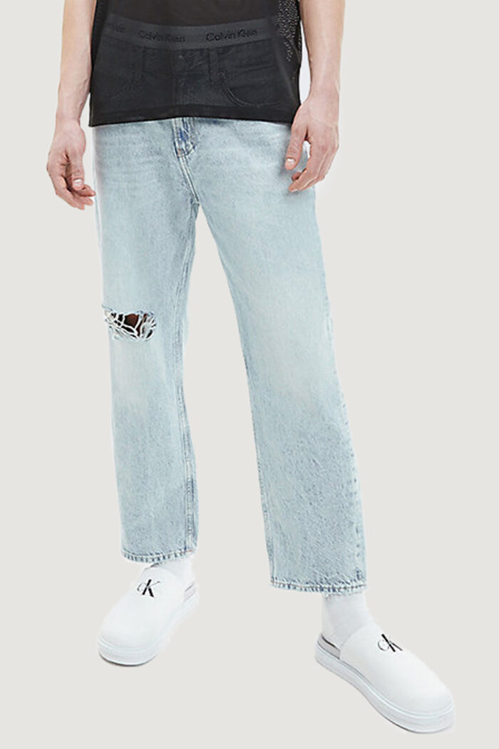 Jeans Calvin Klein 90S STRAIGHT CROP Denim chiaro