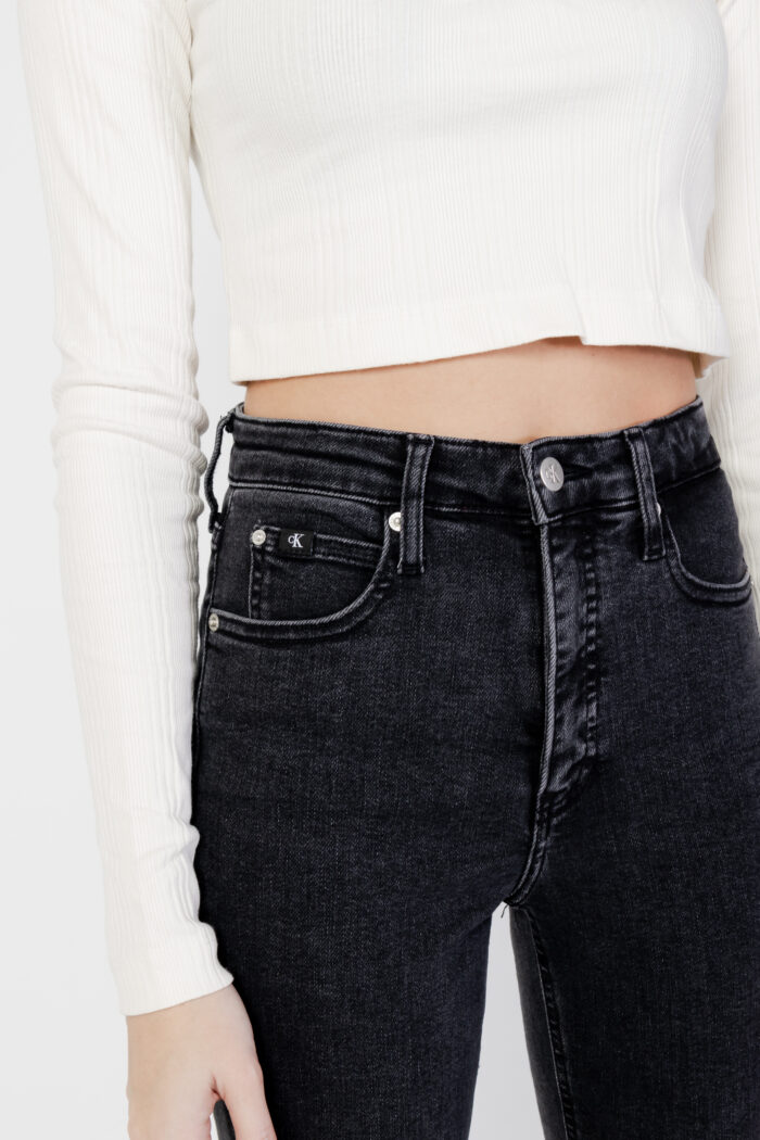 Jeans slim Calvin Klein HIGH RISE SKINNY Nero