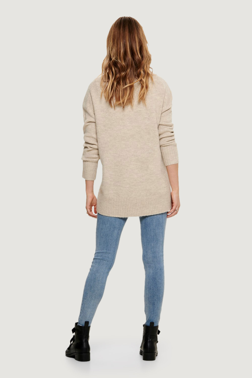 Maglione Only ONLNANJING L/S PULLOVER KNT NOOS Beige - Foto 5