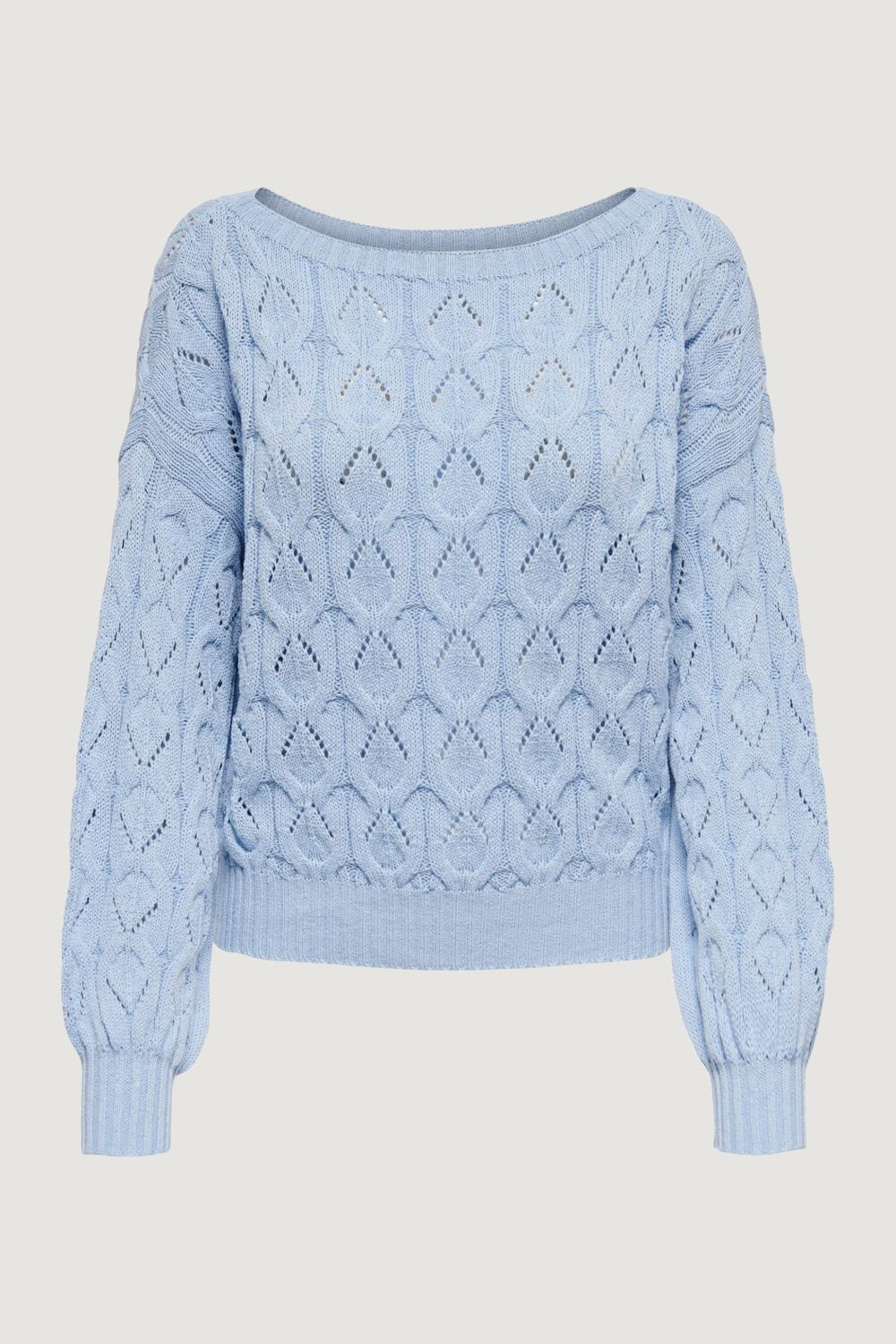 Maglione Only BRYNN LIFE STRUCTURE L/S PUL KNT NOOS Celeste - Foto 1