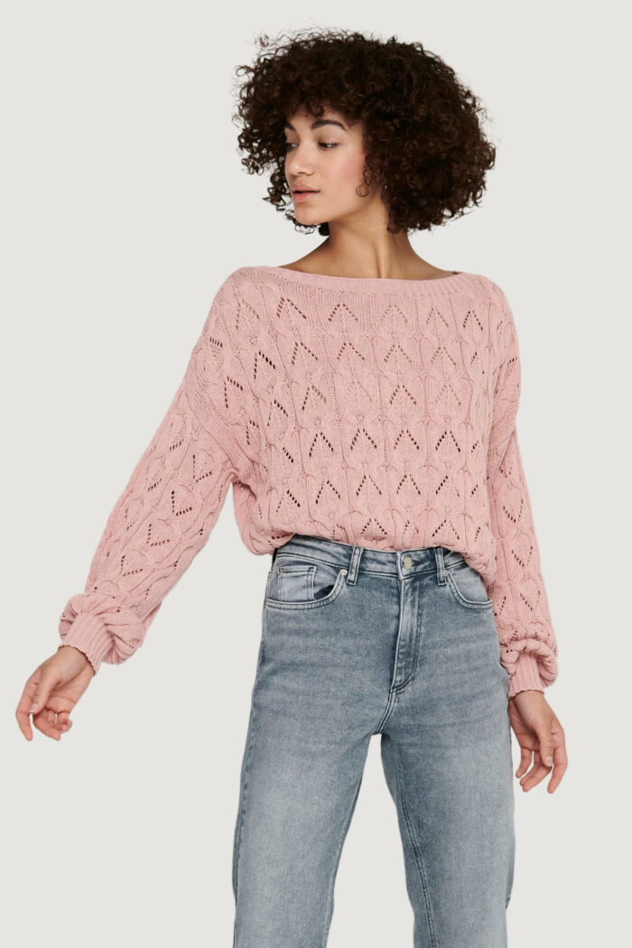 Maglione Only BRYNN LIFE STRUCTURE L/S PUL KNT NOOS Rosa – 99676