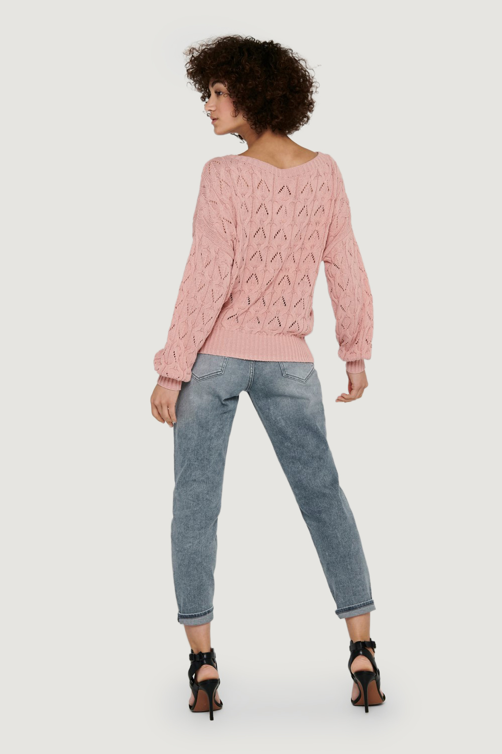Maglione Only BRYNN LIFE STRUCTURE L/S PUL KNT NOOS Rosa - Foto 4