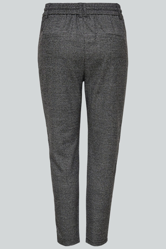Pantaloni Only POPTRASH SOFT CHECK PANT NOOS Nero – 21394