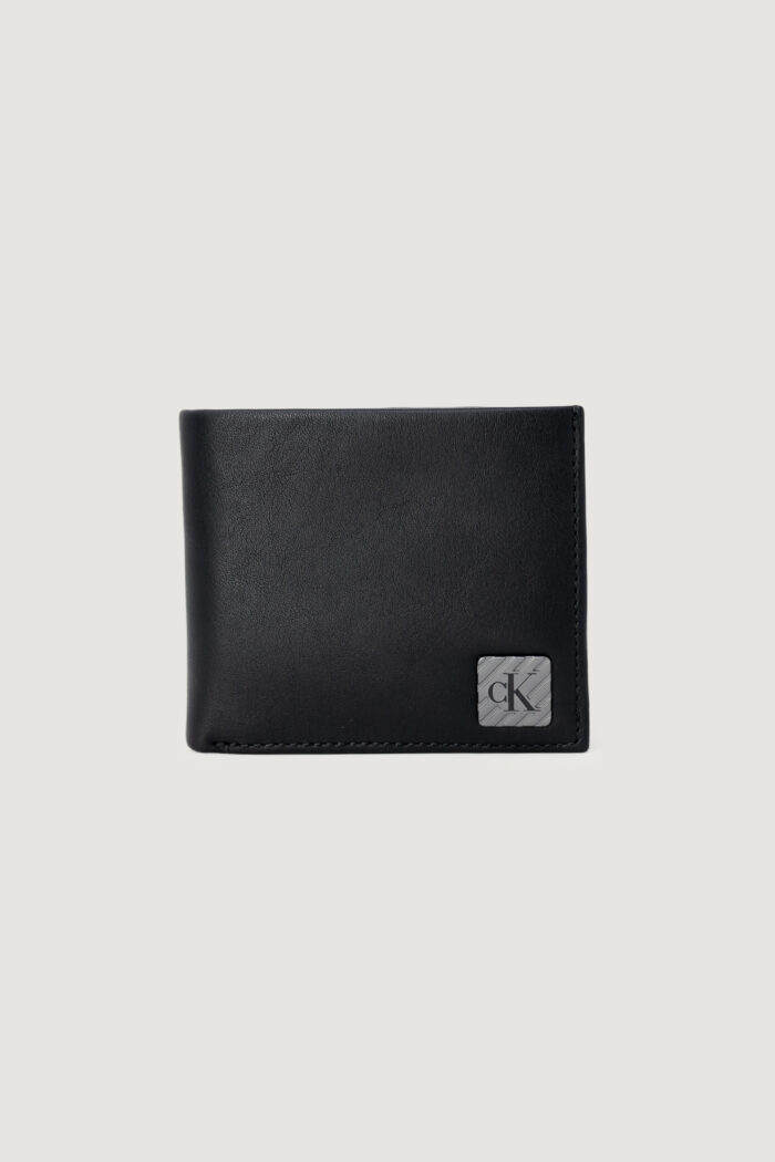 Portafoglio con portamonete Calvin Klein LOGO HARDWARE BIFOLD Nero – 102552