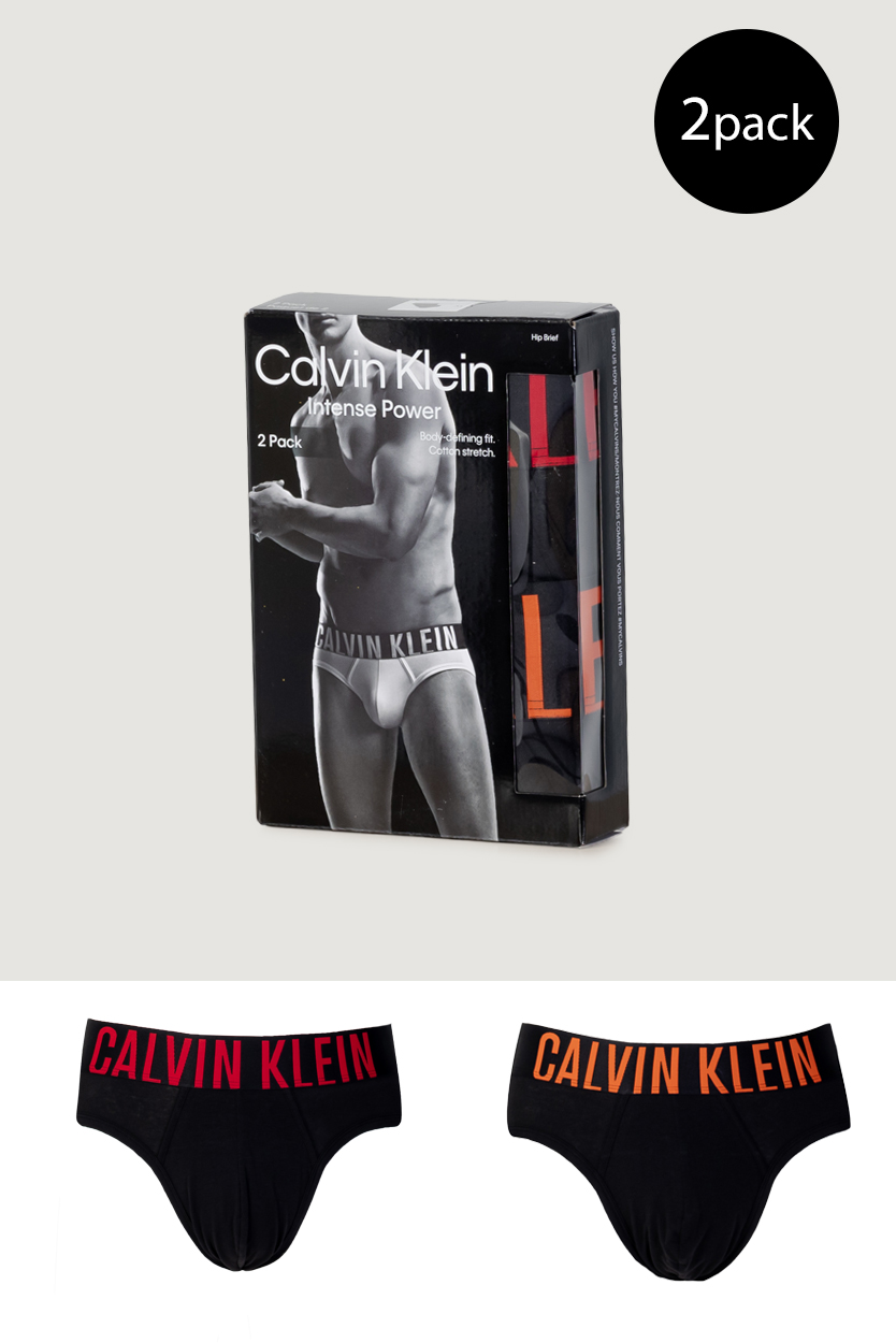 Slip Calvin Klein Underwear HIP BRIEF 2PK B-EXACT/ SAMBA LOGOS Nero - Foto 1