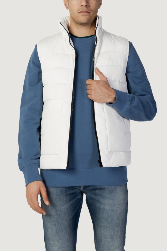Smanicato Calvin Klein BADGE TRIM VEST Panna – 101815