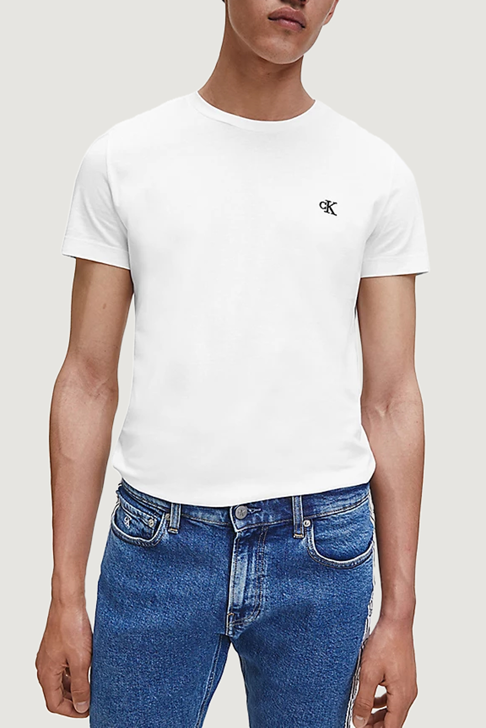 T-shirt Calvin Klein Jeans ESSENTIAL SLIM TEE Bianco - Foto 1