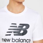 T-shirt New Balance ESSENTIALS STACKED LOGO Bianco - Foto 2
