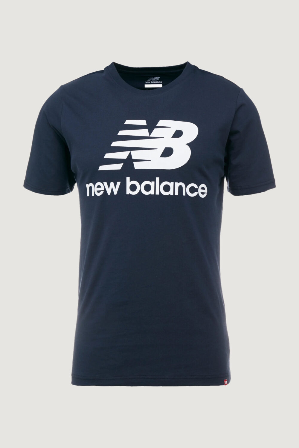T-shirt New Balance ESSENTIALS STACKED LOGO Blu - Foto 1