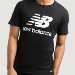 T-shirt New Balance ESSENTIALS STACKED LOGO Nero - Foto 1