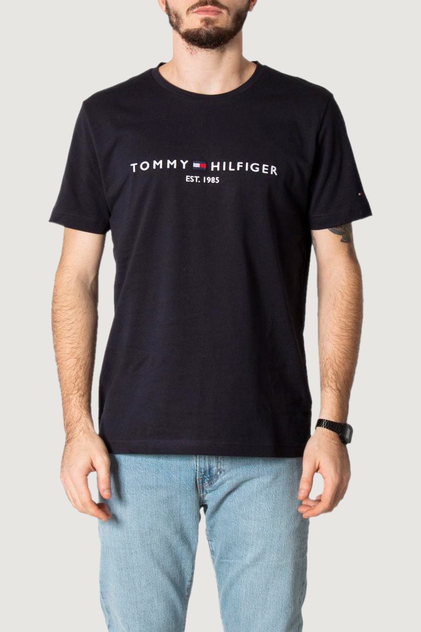 T-shirt Tommy Hilfiger Jeans CORE TOMMY LOGO TEE Blu - Foto 1