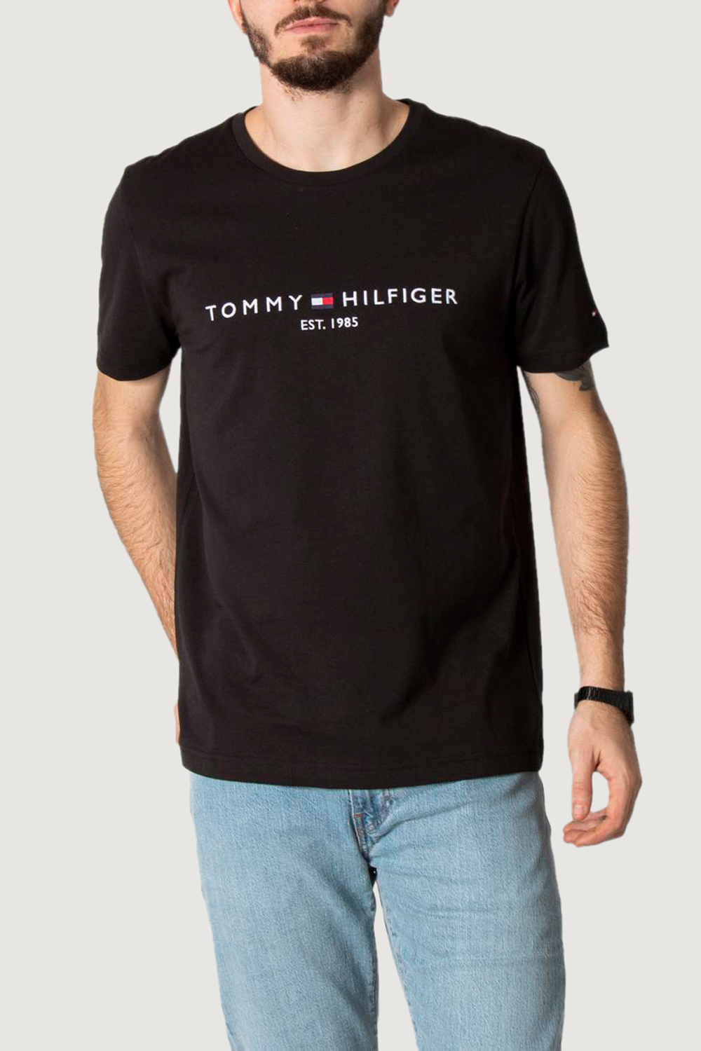 T-shirt Tommy Hilfiger Jeans CORE TOMMY LOGO TEE Nero - Foto 1