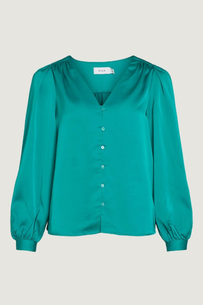 Bluse manica lunga Vila Clothes VIELLETTE V-NECK – NOOS Verde – 104372