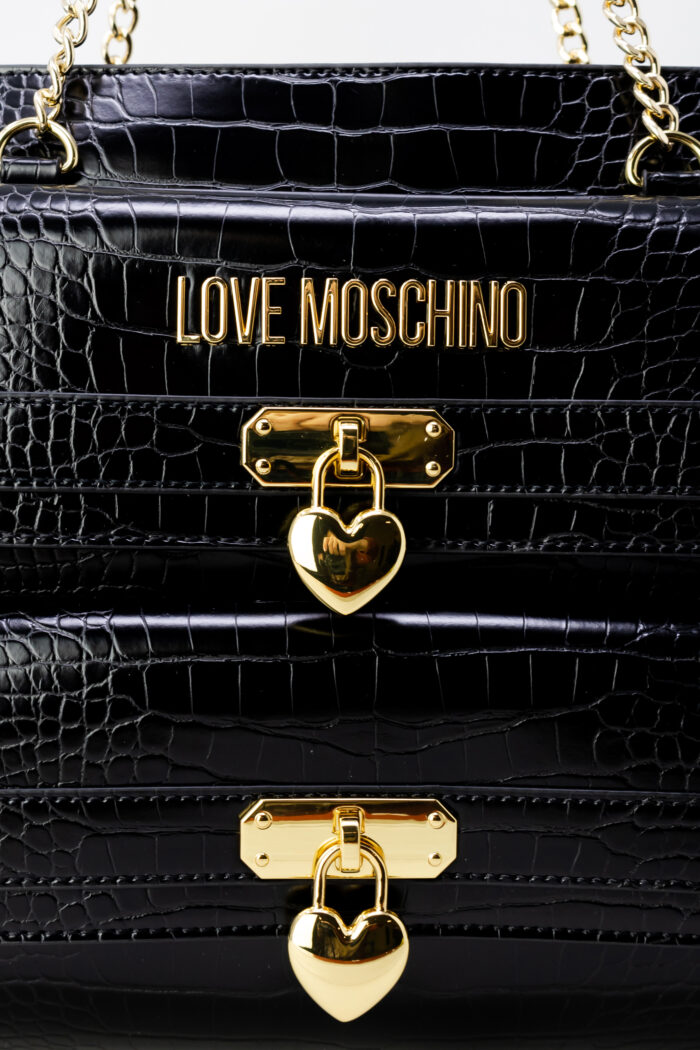 Borsa Love Moschino DOPPIO LUCCHETTO CUORE Nero – 104374