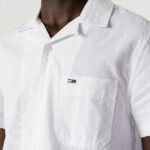 Camicia manica corta Tommy Hilfiger Jeans TJM CLSC LINEN CAMP Bianco - Foto 2