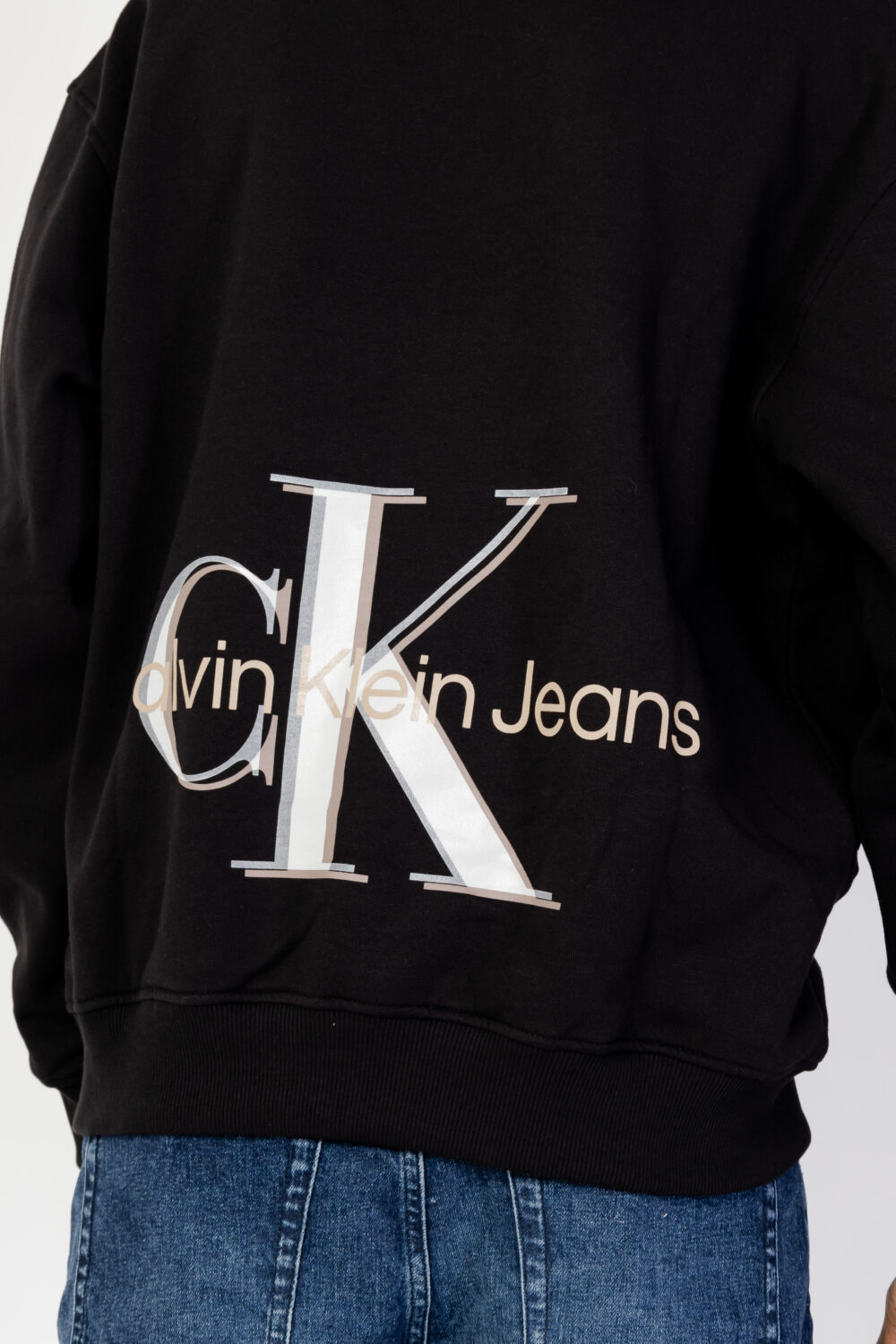 Felpa con cappuccio Calvin Klein Jeans ARCHIVAL MONOLOGO BA Nero - Foto 4