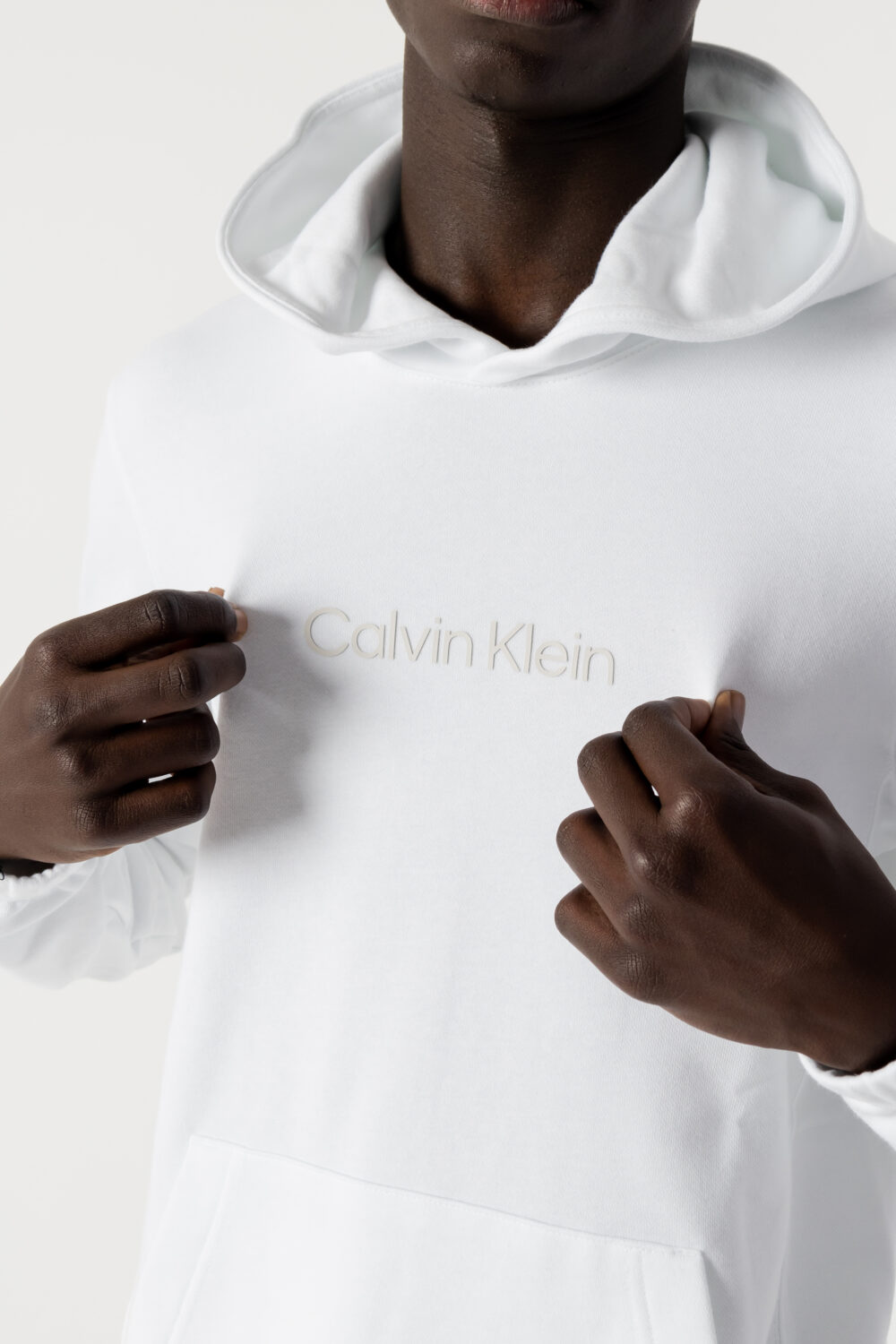 Felpa con cappuccio Calvin Klein Performance PW - Hoodie Bianco - Foto 2