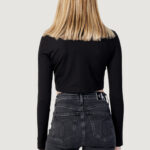 Felpa senza cappuccio Calvin Klein Jeans SHORT MILANO ZIP-THR Nero - Foto 3