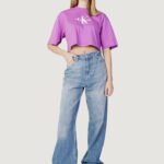 Jeans larghi Calvin Klein Jeans HIGH RISE RELAXED Denim chiaro - Foto 3