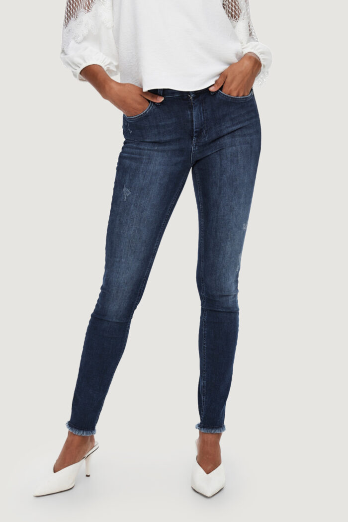 Jeans skinny Only ONLBLUSH MID SK ANK RAW REA811 NOOS Denim scuro – 103541