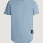 T-shirt Calvin Klein Jeans BADGE TURN UP SLEEVE Blu - Foto 2