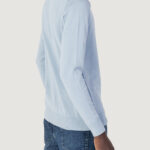 Maglia Calvin Klein Jeans STACKED LOGO CREW NE Celeste - Foto 5