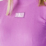 Maglia Calvin Klein Jeans BADGE RIB LONG SLEEV Magenta - Foto 2