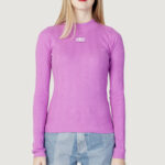 Maglia Calvin Klein Jeans BADGE RIB LONG SLEEV Magenta - Foto 5